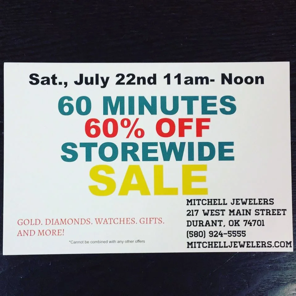 Archived Mitchell Jewelers sale announcement