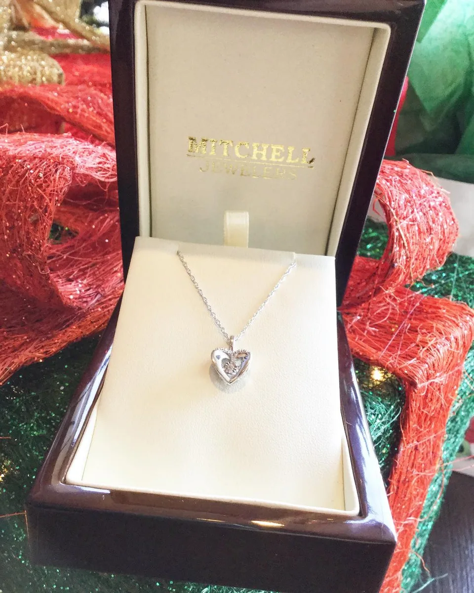 Jewelry from an archived Mitchell Jewelers Christmas promotion